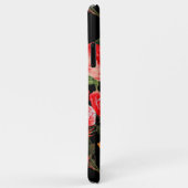 赤いバラ、黄色の蝶ブラックフローラ Case-Mate iPhoneケース (裏面/右)