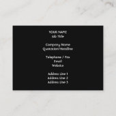 赤いバラ。 黒い背景 名刺 (裏面)