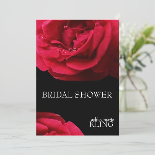 赤いバラ（黒） 招待状 (スタンド正面)