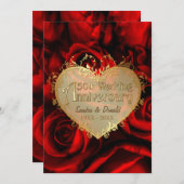 赤いバラ 50周年記念 -ver. 2 招待状 (正面/裏面)