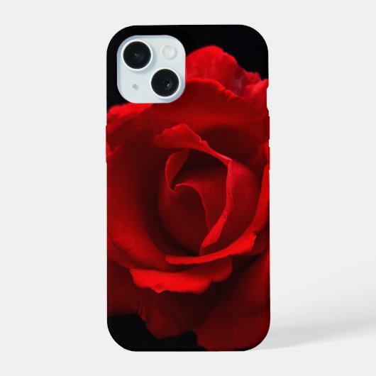赤いバラ iphm iPhone 15ケース (裏面)