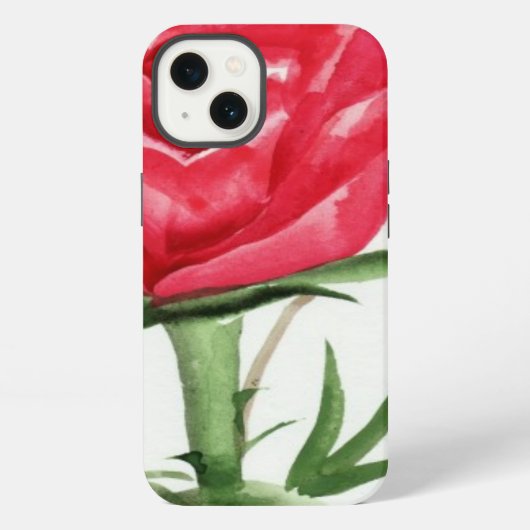 赤いバラ iPhoneケース (裏面)