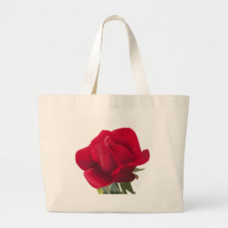 赤いバラ - Red rose ラージトートバッグ