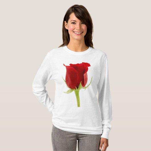 赤いバラ Tシャツ (正面フル)