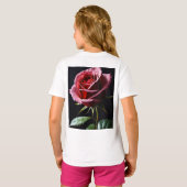 赤いバラ Tシャツ (裏面フル)
