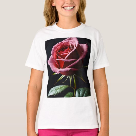 赤いバラ Tシャツ (正面)