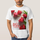 赤いバラ🌹🌹🌹 Tシャツ (正面)