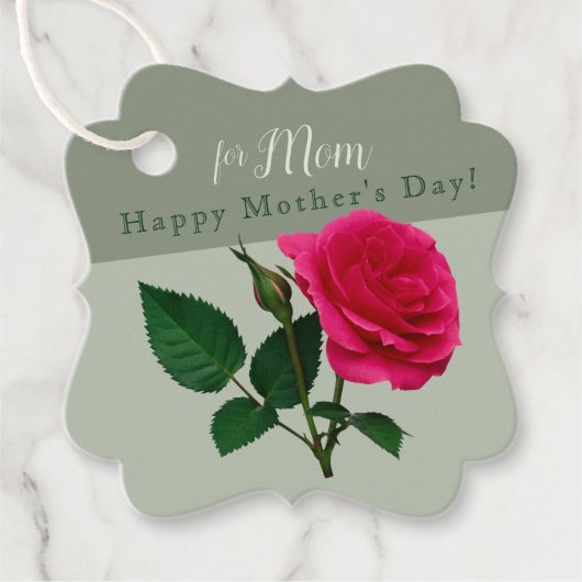 赤いバラfor Mom Happy Mother's Day CC1103 フェイバータグ (正面)