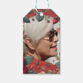 赤いバラPHOTOメモリアル記念センチメンタル ギフトタグ