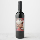 赤いバラPHOTOメモリアル記念センチメンタル ワインラベル (正面)