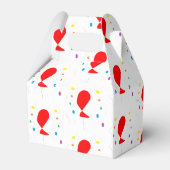 赤いバルーンとカラフル紙吹雪パターン フェイバーボックス (裏面サイド)