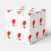 赤いバルーンとカラフル紙吹雪パターン フェイバーボックス (裏面サイド)