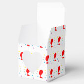 赤いバルーンとカラフル紙吹雪パターン フェイバーボックス (オープン)
