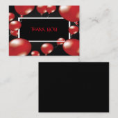 赤いバルーンのサンキューカード ノートカード (正面/裏面)