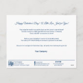 赤いバルーンハッピーバレンタインデーバウチャーカード シーズンポストカード (裏面)