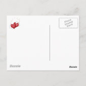 赤いバルーンハート ポストカード (裏面)