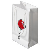 赤いバルーンパーティー装飾漫画 スモールペーパーバッグ (正面アングル)