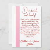 赤いバルーン。エレガントサンキューカード 招待状 (裏面)