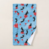 赤いバルーン バスタオルセット (ハンドタオル)