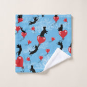 赤いバルーン バスタオルセット (ウォッシュタオル)