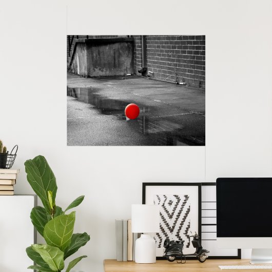 赤いバルーン ポスター (ホームオフィス)