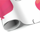 赤いバルーン ラッピングペーパー (ロールコーナー)