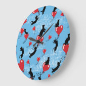 赤いバルーン ラージ壁時計 (傾斜)