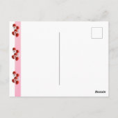 赤いバルーン。日付エレガントカードの保存 ポストカード (裏面)