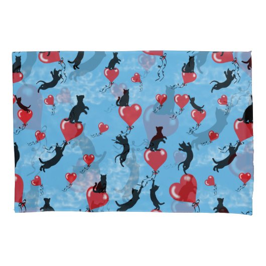 赤いバルーン 枕カバー (正面左)