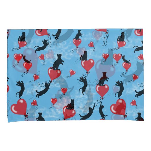 赤いバルーン 枕カバー (正面右)