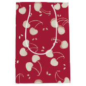 赤いバレンタインのためのクリームウォーターカラーチェリー - ヴァレンタイン ミディアムペーパーバッグ (正面)