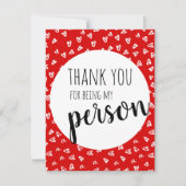 赤いバレンタインカード シーズンカード (正面)