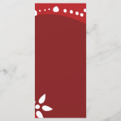 赤いバレンタインデーのハート カスタム ディナーパーティー メニュー (裏面)