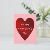 赤いバレンタインデーのハート シーズンポストカード (スタンド正面)