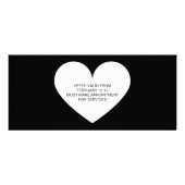 赤いバレンタインデーの販売の広告宣伝 ラックカード (裏面)