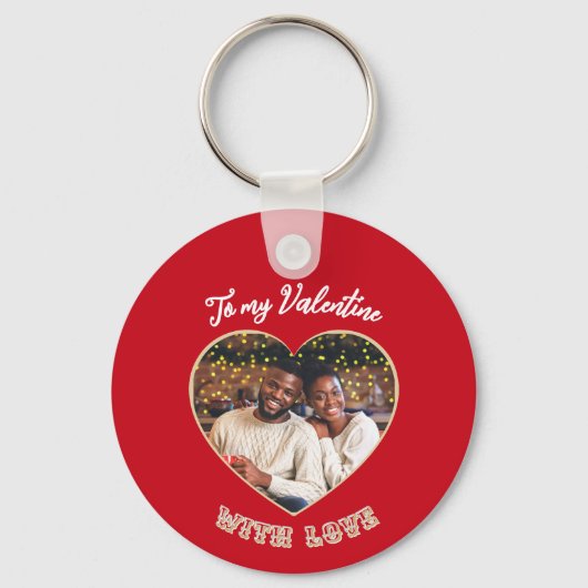 赤いバレンタインデー キーホルダー (正面)