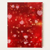 赤いバレンタインハートのコラージュの背景 プランナー手帳 (裏面)