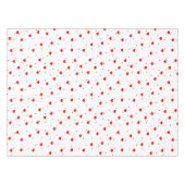 赤いバレンタインハートパターン テーブルクロス (正面(横))