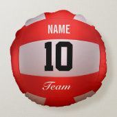 赤いバレーボール ラウンドクッション (裏面)