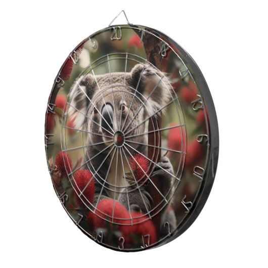 赤いバンクシアの木とコアラ・ベア ダーツボード (正面右)