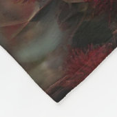 赤いバンクシアの木とコアラ・ベア フリースブランケット (角)
