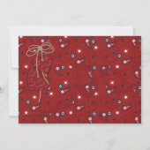 赤いバンダナのカウボーイのベビーシャワーの招待状 招待状 (裏面)