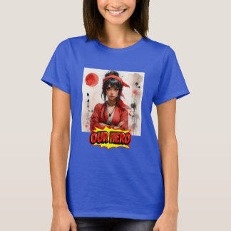 赤いバンダナの女の子 私たちのヒーロー 音楽コンサート Tシャツ