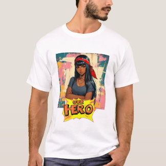 赤いバンダナの女性 ミュージックコンサート 私たちのヒーロー Tシャツ