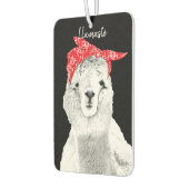 赤いバンダナを着たラマの最愛 カーエアーフレッシュナー (左)