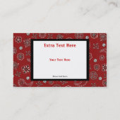 赤いバンダナ名刺(両側カスタム付き) 名刺 (裏面)