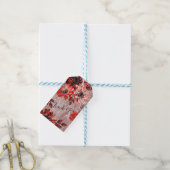 赤いバーガンディの花。 ギフトタグ (より糸付き)