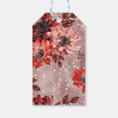 赤いバーガンディの花。 ギフトタグ (裏面)