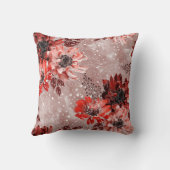 赤いバーガンディの花。 クッション (裏面)