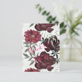 赤いバーガンディの花。 サンキューカード (スタンド正面)